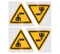 Beaupretty 4pcs Adhesive Watch Your Head Warning Signs 10x10cm Triangle Safety Stickers for Low Ceiling Industrial Equipment Head Collision Caution Labels