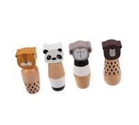 Beaupretty 4pcs Animal Stacking Montessori for Safe Rounded Edges Nut Bolts Matching Game for Fine Motor Skills and Early Education Hand-eye Coordination Development