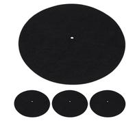 Beaupretty 4pcs Anti-static Felt Record Player Mats 12-inch (29.5cm) Vinyl Turntable Slipmats Shock Absorbing Soft Wool Pads for Phonograph Dj Equipment Protection and Audio Enhancement