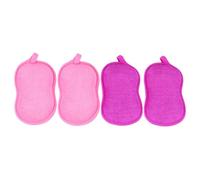 Beaupretty 4pcs Bath Cleaning Sponges Lovely Peanut Shape Exfoliating Scrubbers for Boy Girl Dual-Sided Bathing Tools Soft Texture for Gentle Skin Massage and Dead Skin Removal