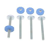 Beaupretty 4Pcs Blue M10 Gate Threaded Spindle Rods Screws Kit for Pressure Mounted Stair Safety Gates Guardrail Accessories with Adjustable Fixing Feet