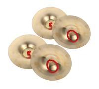 Beaupretty 4pcs Boy Girl's Cymbals Musical Instruments for Boy Girl Hand Cymbals and Girls Rhythm Percussion Dancing Props Party Finger Traditional