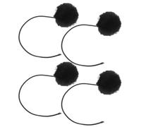 Beaupretty 4pcs Cat Trees Replacement Hanging Ball with Bells, Interactive Cat Spring Ball for Scratching Posts, Indoor Kitten Play Accessories with Black Elastic Rope