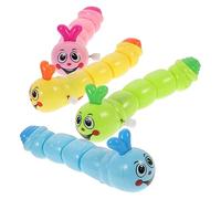 Beaupretty 4pcs Caterpillar Clockwork for Funny Retro Wind Up Playthings for Birthdays and Festivals Safe and Comfortable Design Unisex Caterpillar for Preschoolers Random Color