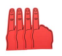 Beaupretty 4pcs Cheer Foam Hand Vibrant Eva Finger Props for Sports Events Parties Gatherings Cheering Accessories for Football Baseball Basketball More