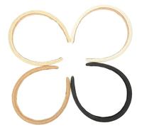 Beaupretty 4pcs Chic Hair Hoops Lightweight Non-skid Hairbands for Women Versatile Decorative Headbands for Parties and Everyday Use of Black Beige White Colors