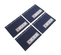 Beaupretty 4pcs Chinese Ancient Literary Cover Notebooks Set - Unlined Blank Page Notepad for Note Taking, Calligraphy Practice, and Drawing - Vintage Style Study Journals with Classical