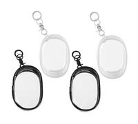 Beaupretty 4pcs Clear Doll Storage Pouch with Keychain Dustproof Plastic Display Bag for Figures Versatile Organizer for Collectibles Easy Clean Transparent Showcase Case