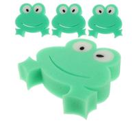 Beaupretty 4pcs Cute Frog Bath Sponge Soft Gentle Bath Scrubber for Creative Bathing Fun Light Green Animal Design