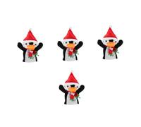 Beaupretty 4pcs Cute Plush Christmas Penguin Hand Puppet Soft Animal Finger Puppet for Interactive Roleplaying Holiday Decoration Cozy and Engaging for Boys