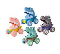 Beaupretty 4Pcs Dinosaur Inertia Car Decorative Vehicles for Room Lightweight Adorable Design Engaging Educational Play for for Boys