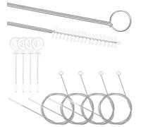 Beaupretty 4pcs Drain Unblocker Tool Set with 155cm Flexible Drain Cleaning Brush and Extension Rod for Kitchen Sink, Bathroom Plughole Hair Remover, Pipe Cleaning Maintenance