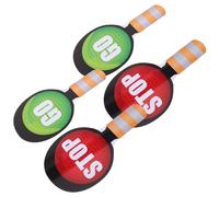 Beaupretty 4pcs Dual-sided Handheld Stop Signs with Red Green Traffic Signal Lights for Classroom Use Road Signs for Teaching Traffic Safety and Enhancing Student Interaction