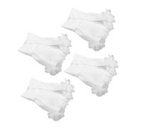 Beaupretty 4pcs Elegant Chiffon Lace Wrist Detachable Floral Faux Sleeve Accessories Soft Comfortable Fit for Women Layering Outfits French Design