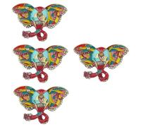 Beaupretty 4pcs Enamel Elephant Brooch Pin with Rhinestone Accents Vintage Style Lapel Pin for Women for Jackets Bags Hats and