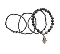 Beaupretty 4pcs Evil Eye Bead Bracelets Set for Women Fashion Protection Jewelry Unique Bohemian String Bracelets for Summer Winter Occasions for Friends Loved Ones