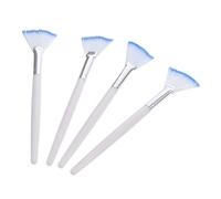 Beaupretty 4pcs Fan Mask Applicator Brush Tools for Even Facial Mask Application for Skincare and Makeup Use Keeps Hands Clean and Reduces Waste