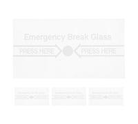 Beaupretty 4pcs Fire Alarm Replacement Glass for Manual Call Point Cover Waterproof Fire Safety Break Glass Panel Emergency System for Office and Industrial Use
