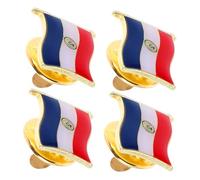 Beaupretty 4pcs Flag Brooch Pins Durable Iron Badges with Epoxy Finish for Suits Hats Backpacks for Festivals and Celebrations