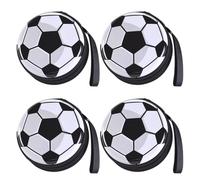 Beaupretty 4Pcs Football Pattern Tinplate Coin Purses Small Rounded Change Storage Bags with Random Inside Color, Football Modeling Money Organizer Bags Suitable for and Sports Random Color