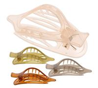 Beaupretty 4pcs French Hair Pins Hair Barrettes for Women Flat Claw Clips Styling Sectioning
