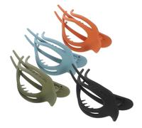 Beaupretty 4pcs French Style Hair Clips for Women Sturdy Hair Claw Barrettes Matte Sky Blue Green Orange Black Strong Grip
