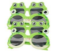 Beaupretty 4pcs Frog Sunglasses Lightweight Cartoon Luau Party Glasses for Adults Durable Funny Photo Booth Props for Birthday Halloween Beach Festivities
