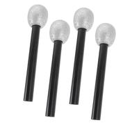 Beaupretty 4Pcs Glitter Foam Fake Microphone Models Lightweight Microphone Props for Dance Party Performance Role Play and Easy to Hold