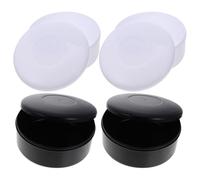 Beaupretty 4pcs Go Chess Pieces Storage Pot Plastic Chess Box Black and White Resin Stones Organizer for Board Game Accessories