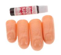 Beaupretty 4pcs Halloween Props Fake Blood Fingers Blood Makeup Kit for Cosplay Party Magician Trick Horror Pranks