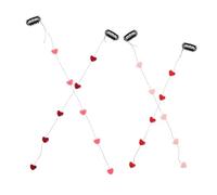 Beaupretty 4pcs Heart Shaped Hairpins Cute Tassel Hair Accessories for Women Invisible Insert Design for Everyday Wear Parties and Weddings Durable Hair Barrettes Sweet Colors