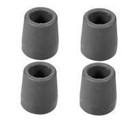 Beaupretty 4pcs Heavy Duty Non-Slip Crutch Tips for Enhanced Stability Durable Replacement Foot Pads for Walking Canes and Shower Chairs Easy Installation Gray TPR with Aluminum Inserts