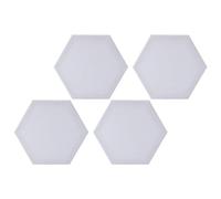 Beaupretty 4pcs Hexagonal Oil Painting Boards 12cm Cotton Canvas Panels Multi-Purpose Artist Drawing Boards for Acrylic and Oil Painting Art Supplies