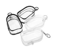 Beaupretty 4pcs High Transparency Doll Display Bag with Keychain Mini PVC Travel Doll Bag for Outdoor Use for Collectible Figures and Key Accessories