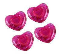 Beaupretty 4pcs Inflatable Heart Shape Floating Drink Holder Cup Holder for Summer Parties Easy to Inflate Made of for Poolside Enjoyment