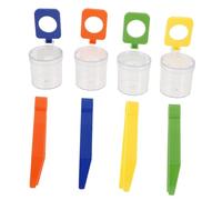 Beaupretty 4pcs Insect Viewer Magnifying Box Set for Kids Portable Observation Container with Tweezers Bug Catcher for Outdoor Exploration