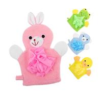 Beaupretty 4Pcs Kids Glove Children Bath Glove Baby Microfiber PE Material Safe to Skin for Bathing and Body Scrubbing