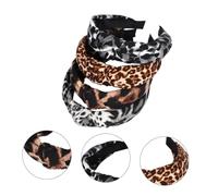 Beaupretty 4pcs Leopard Print Hair Band for Ladies Soft Padded Hair Clip Chic Headwrap for Tail Party Accessory