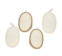 Beaupretty 4pcs Loofah Sponge Exfoliating Shower Body Scrubber Beige Coffee Natural Loofah Bath Washing Sponge for Smooth Skin