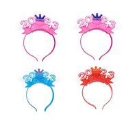 Beaupretty 4pcs Luminous Headband Light up Fiber Optic Flashing Headbands for Year Party Hair Hoops Hair Accessories for Party Favors Random Color