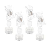 Beaupretty 4pcs Magnetic Advertising Clips Price Tag Clips Portable White Magnet Poster Label Stand for Shops and Weddings
