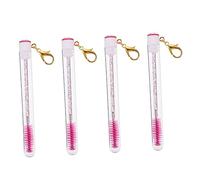 Beaupretty 4pcs Makeup Eyelash Applicator Key Chain Portable Eyelash Brush for Travel Rhinestone for Beginners and Makeup Artists