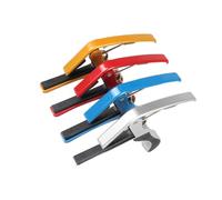 Beaupretty 4PCS Metal Guitar Capo Tuner with Picks for Acoustic Folk Guitar Ukulele Mandolin Banjo Quick Release Clamp for String and Scratch Protection