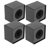 Beaupretty 4pcs Microphone Flag Station Ergonomic Black Mic Logo Cube for Interview Microphones Durable and Stable Wireless Mic Holder for Tv Logo Display