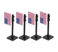 Beaupretty 4pcs Mini Building Bricks Soldiers with American Flags Small Particle Blocks for Creative Scene Construction and Roleplaying Educational Set for Boys Enhancing Social Skills and