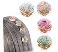 Beaupretty 4pcs Mini Claw Hair Clips Seashell Design Hair Claw Clips Styling Accessories