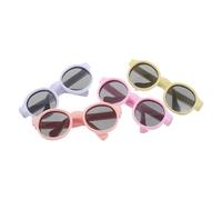 Beaupretty 4pcs Mini Doll Sunglasses Macaron Color Plastic Eyeglasses Lightweight Pretend Play Accessories for Dollhouse Creative Dress-up
