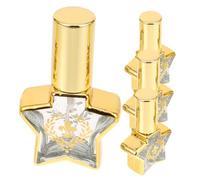 Beaupretty 4pcs Mini Perfume Glass Spray Bottles Unique Star Design Refillable Empty Perfume Sprayers for Travel and Everyday Use