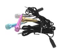 Beaupretty 4pcs Mini Wired Condenser Microphone for Phone Handheld Small Recording Mic for Streaming Singing Live Video Vocal Clarity