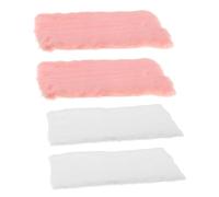 Beaupretty 4pcs Miniature Dollhouse Rugs Soft Fluffy Carpets for Doll Decor Furry Plush Tiny Area Rugs for Dollhouse Living and Bedroom Scenes Cozy Micro Scale Accessories